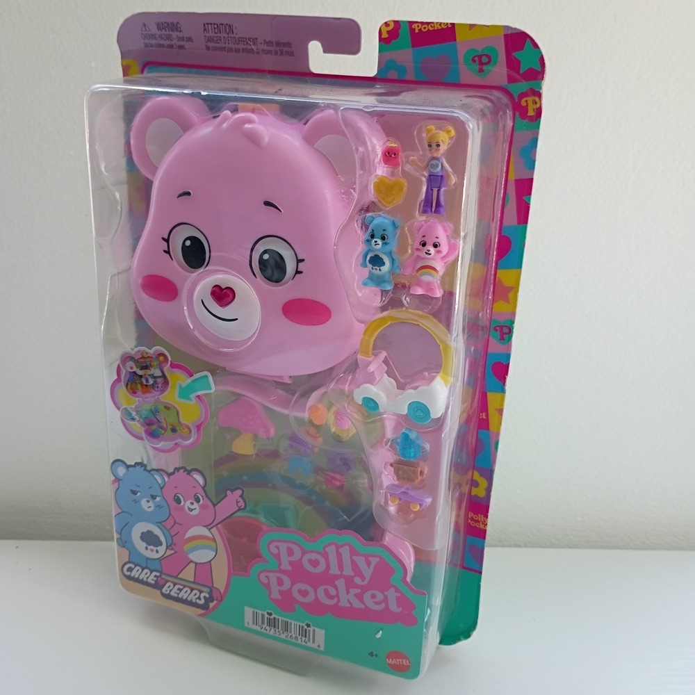 Polly Pocket Care Bears Compact Playset with Dolls, Car & Accessories NIP - Picture 6 of 7